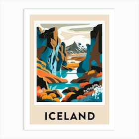 Iceland 3 Vintage Travel Poster Art Print