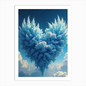 Heart Shaped Clouds Art Print