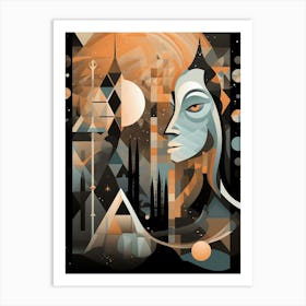 Cosmic Imagery Geometric Abstract 11 Art Print