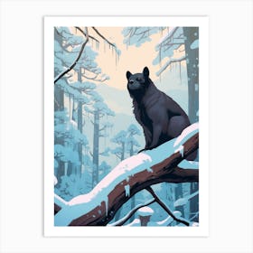 Winter Marten 1 Illustration Art Print