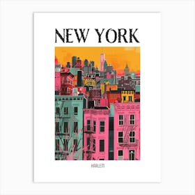 Harlem New York Colourful Silkscreen Illustration 4 Poster Art Print