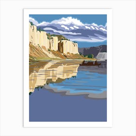 Montana Travel Poster Landscape Art Print