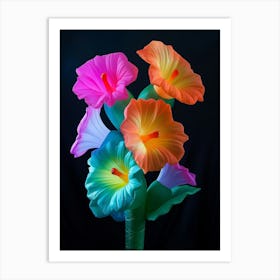 Bright Inflatable Flowers Hollyhock 3 Art Print