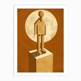 Man On A Pedestal Art Print