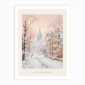 Dreamy Winter Painting Poster Oxford United Kingdom 3 Art Print