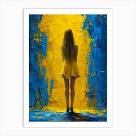 Girl In Yellow Dress Art Print