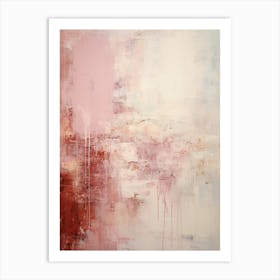 Pink And Blue Abstract Raw Painting 2 Art Print