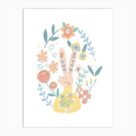 Flora Bunny Art Print
