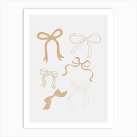 Neutral Bows Art Print