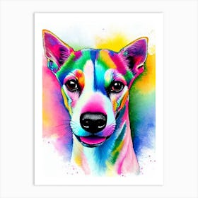 Whippet Rainbow Oil Painting Dog Art Print