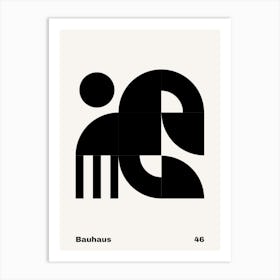 Geometric Bauhaus Poster B&W 46 Art Print