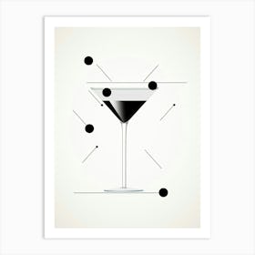Mid Century Modern Aviation Floral Infusion Cocktail 2 Art Print