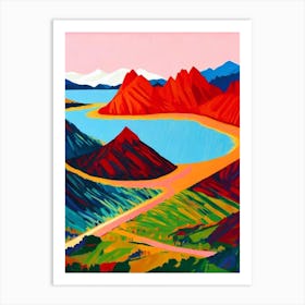 Los Glaciares National Park Argentina Abstract Colourful Art Print