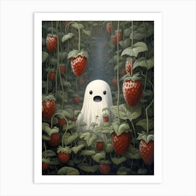 Ghost In The Strawberry Patch Art Print