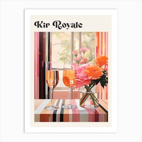 Kir Royale 3 Retro Cocktail Poster Art Print