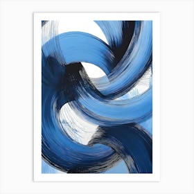 Blue Swirls Art Print