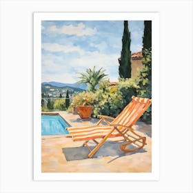 Sun Lounger By The Pool In Florence Italy 2 Art Print