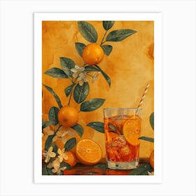 Orange Iced Tea Art Print