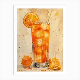 Orange Juice In A Glass 8 Art Print