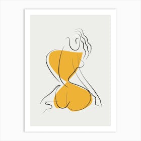 Minimalist Line Art Nude Art Print