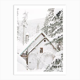 Winter Cabin Art Print