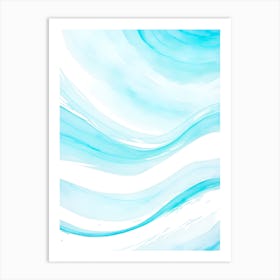 Blue Ocean Wave Watercolor Vertical Composition 59 Art Print