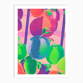 Pomelo Risograph Retro Poster Fruit Art Print