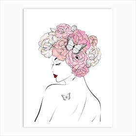 Flower Girl Light Skin Two Art Print