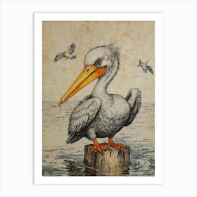 Pelican 8 Art Print