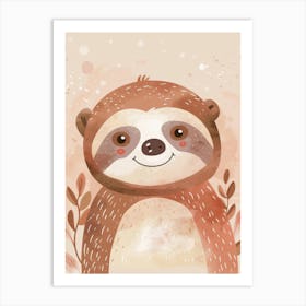 Cute Sloth 7 Art Print