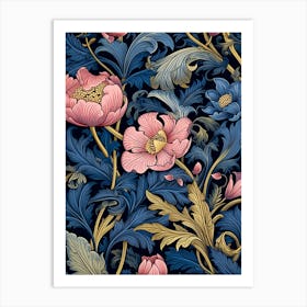 Floral Wallpaper 354 Art Print