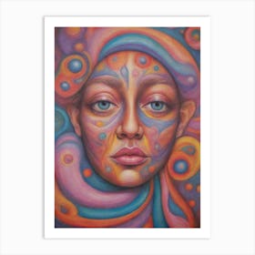 Psychedelic Face 2 Art Print