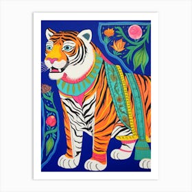 Maximalist Animal Painting Bengal Tiger 2 Art Print
