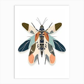 Colourful Insect Illustration Firefly 11 Art Print