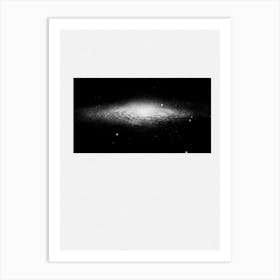 Galaxy In Black And White Art Print