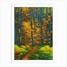 Path In The Woods By Person Art Print