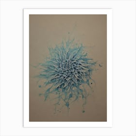 Blue Dahlia Art Print