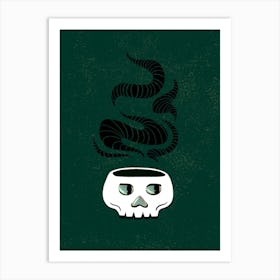 Skull & Smoke Art Print