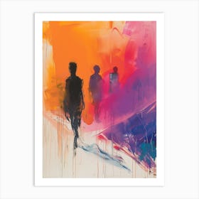 'People Walking' Art Print