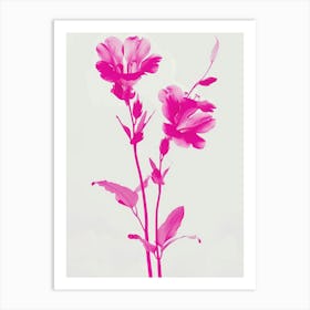 Hot Pink Lobelia 1 Art Print