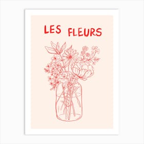 Les Fleurs Flower Vase 2 Art Print