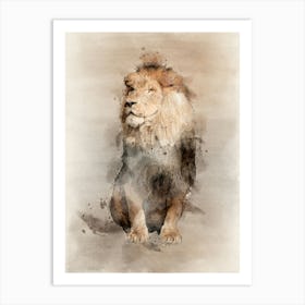 King Animal Lion Art Print