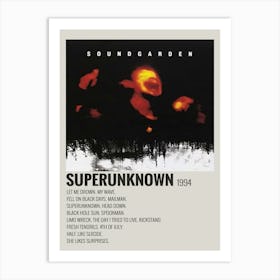 Superunknown 1994 Poster Art Print