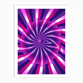 Psychedelic Purple Rays Art Print