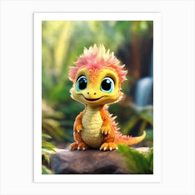 Cute Dinosaur Art Print