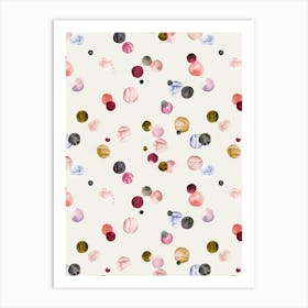 Watercolor Dots Multi Art Print