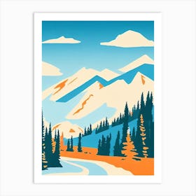 Copper Mountain, Usa Midcentury Vintage Skiing Poster Art Print