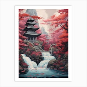 Red Pagoda Art Print