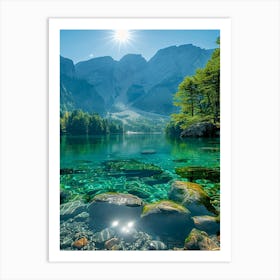 Clear Water In A Mountain Lake Art Print