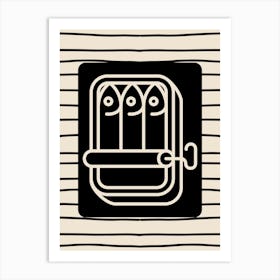 Sardines B&W Art Print